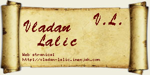 Vladan Lalić vizit kartica